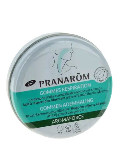 Aromaforce Bio Gomme Menthe Eucalyptus Boîte De 45 G