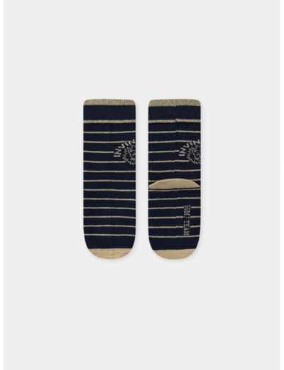 Lot de 3 paires de chaussettes à rayures ou uni Garçon