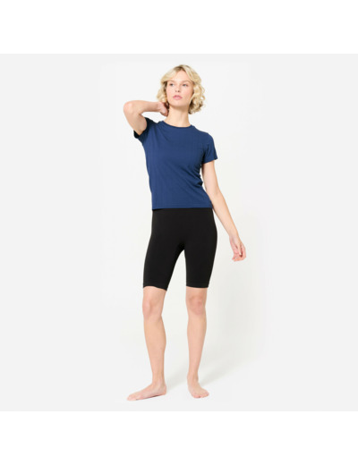 T-Shirt à Manches Courtes et Respirant pour Femme - Bleu Nuit