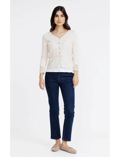 Cardigan maille fantaisie