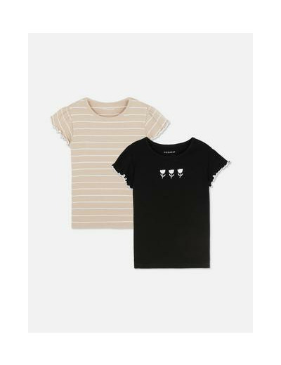 1,5–8 ans | Lot de 2 t-shirts à finitions ondulées