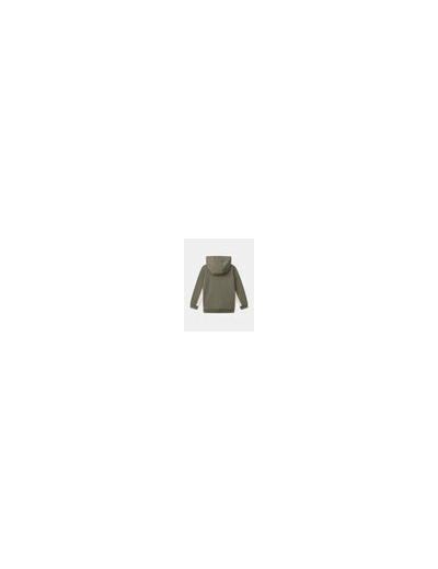 Gilet à capuche kaki et blanc