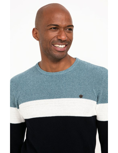 Pull Col Rond Rayé