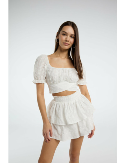 Jupe mini avec broderies