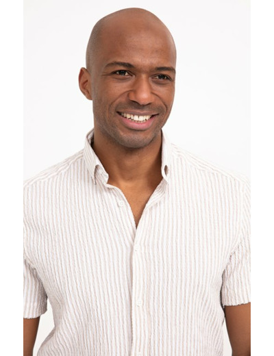 Chemise manches courtes Ray Seersucker