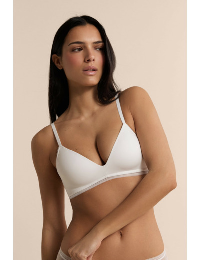 Soutien-gorge triangle sans armatures avec détails en dentelle,Soutien-gorge triangle sans armatures avec détails en dentelle;${refinementColor}