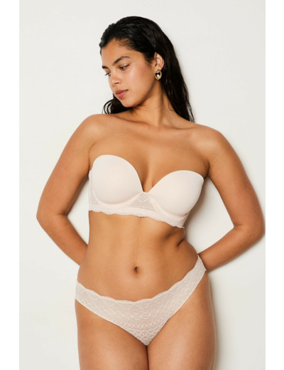 Bandeau coques fines bretelles amovibles - bonnet D