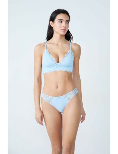 Hipster en microfibre et dentelle