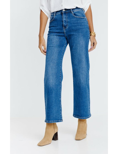 Pantalon denim coupe large