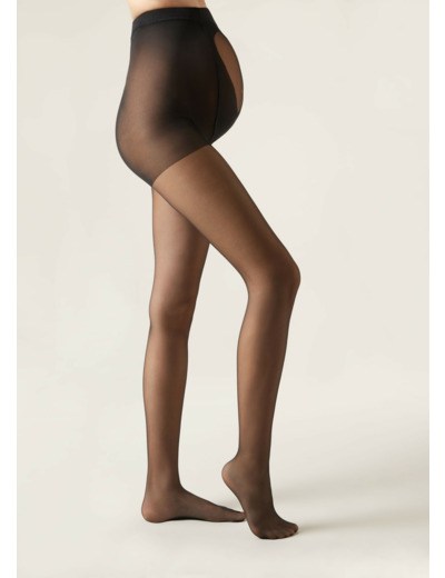 Collant Transparent 20 Deniers de Maternité avec Cœur Transparent