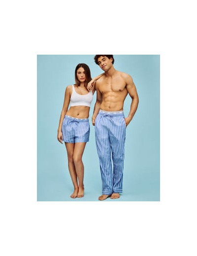 Pantalon en coton à rayures