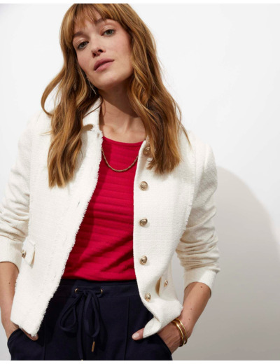 Veste en tweed ECRU Femme