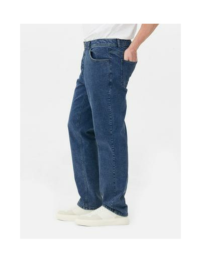 Jean droit à taille mi-haute