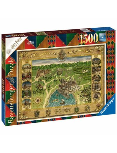 PUZZLE 1500 PIÈCES - LA CARTE DE POUDLARD / HARRY POTTER