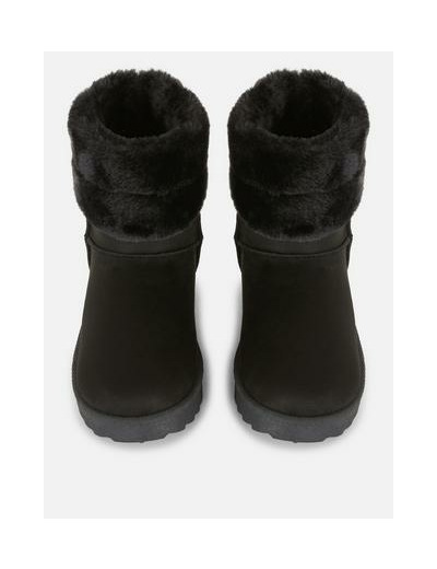 Bottes à col en fausse fourrure