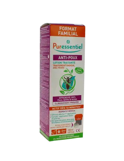 Puressentiel Anti-poux Lotion Traitante Flacon De 200 Ml + Peigne
