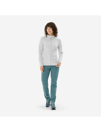 Veste polaire de randonnee mh 500. femme grise