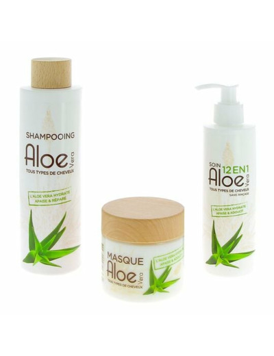 Routine hydratante pour tous types de cheveux Aloe Vera