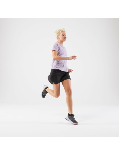 JUPE SHORT DE TRAIL RUNNING FEMME NOIR