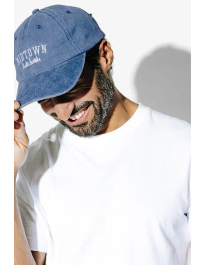 Casquette avec broderie - Bleu foncé