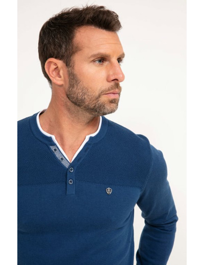 Pull uni col tunisien Loo