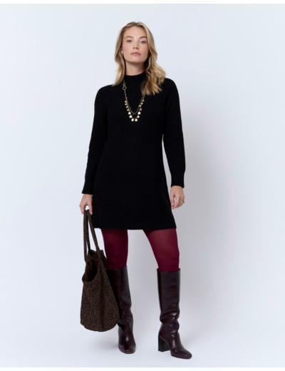 Robe courte unie NOIR