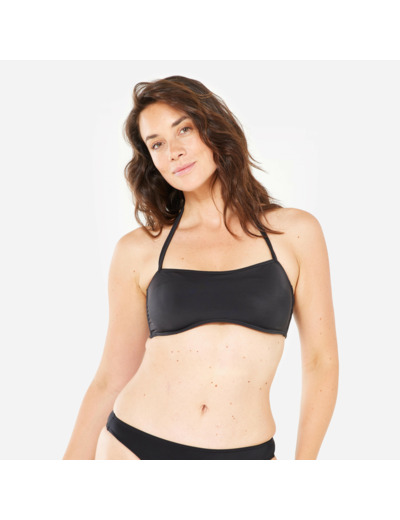 HAUT DE MAILLOT DE BAIN BANDEAU LAURA BLACK AVEC COQUES AMOVIBLES