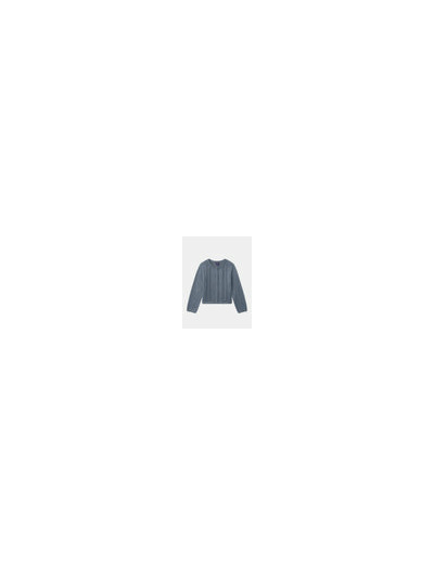 Gilet bleu-gris pour fille