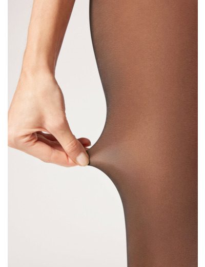 Collant opaque effet voile