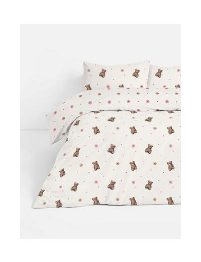 Parure de lit double à motif ourson