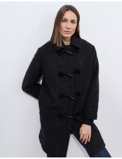 Manteau uni NOIR Femme
