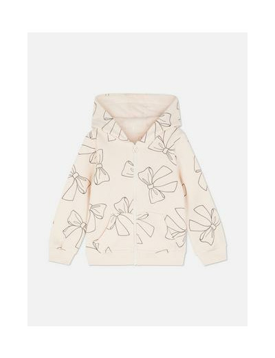 Sweat à capuche zippé imprimé