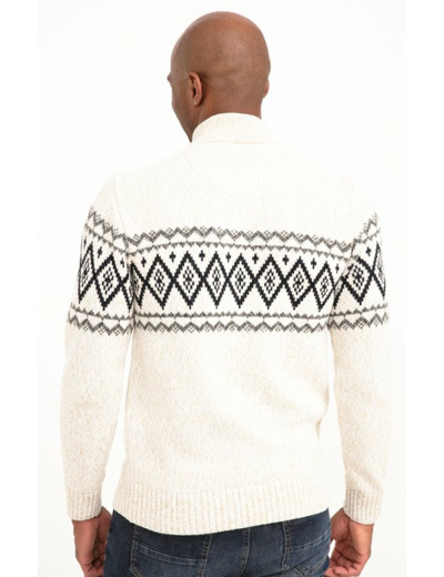 Pull Jacquard Col Montant