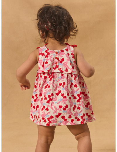 Robe body imprimée cerises coeurs