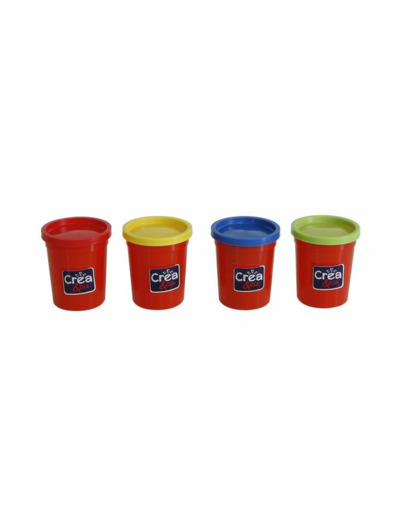 4 POTS DE PÂTE À MODELER COULEURS PRIMAIRES