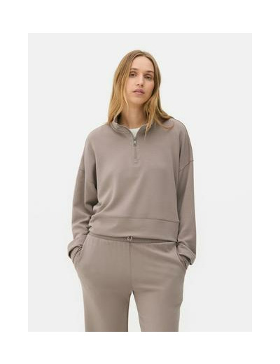 Sweat-shirt à col cheminée zippé