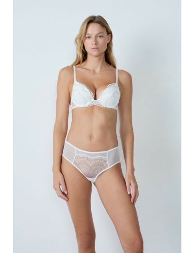 Soutien-gorge N.2 - Le push-up plongeant brodé effet irisé