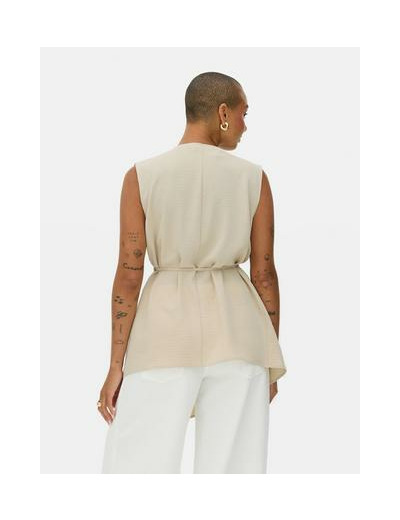 Gilet de costume long effet cascade