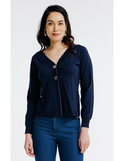 Cardigan avec oeillets
