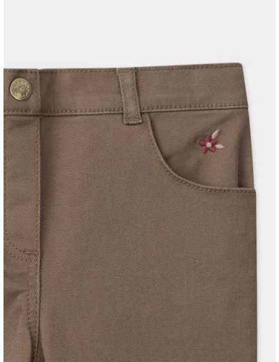 Jean slim marron Fille
