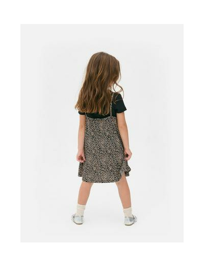 Ensemble t-shirt côtelé et robe caraco