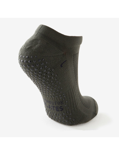 Chaussettes antidérapantes fitness femme - 500 Vert foncé