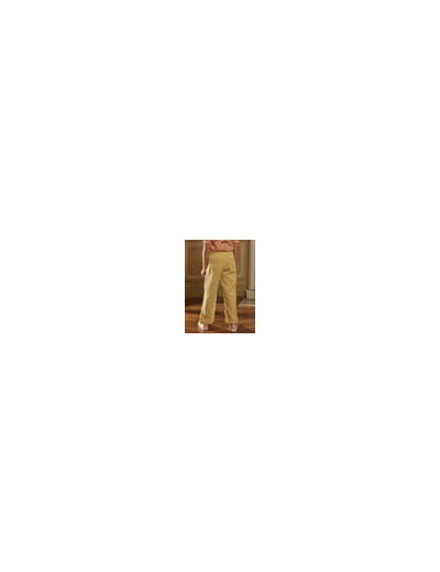 pantalon jaune brodé
