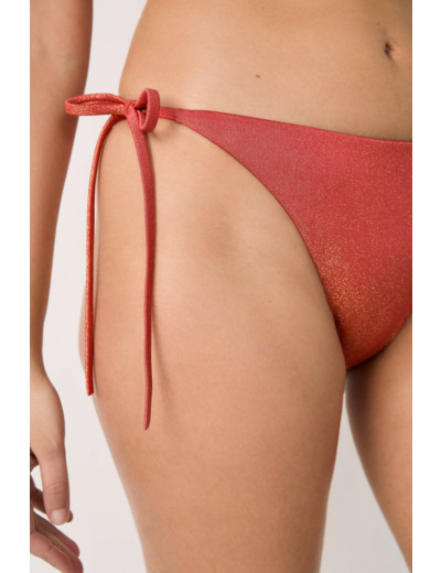 Bikini brésilien à nouer bas de maillot pailleté