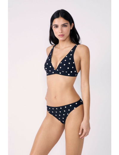 Culotte bikini bas de maillot à pois