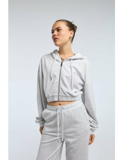Veste sweat avec œillets