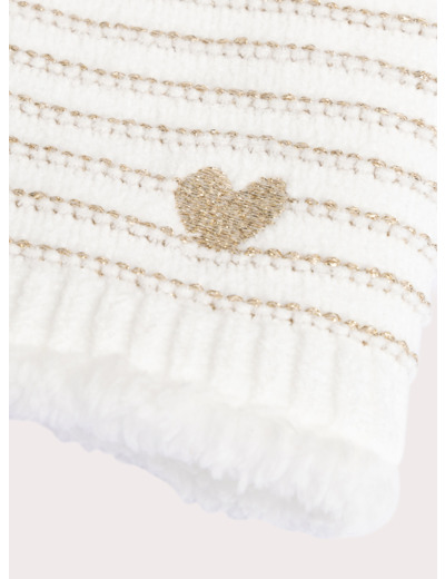 Snood à rayures dorées pour bébé fille