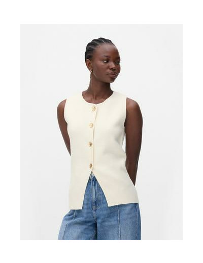 Gilet de costume en maille à boutons dorés
