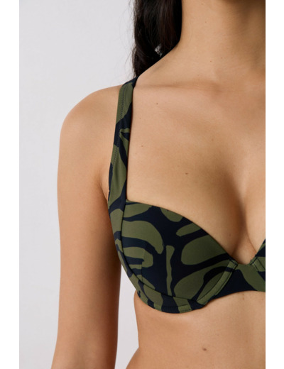 Push up haut de maillot à motif