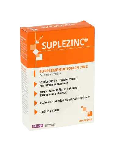 Suplezinc Supplémentation En Zinc Gélules Boîte De 60